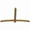 Ekena Millwork Bellingham Rough Sawn Timber Gable Bracket, Western Red Cedar, 72"W x 45"H x 2"D x 4"F, 15/12 Pitch GBW072X45X0204BEL00RWR - alternate 2